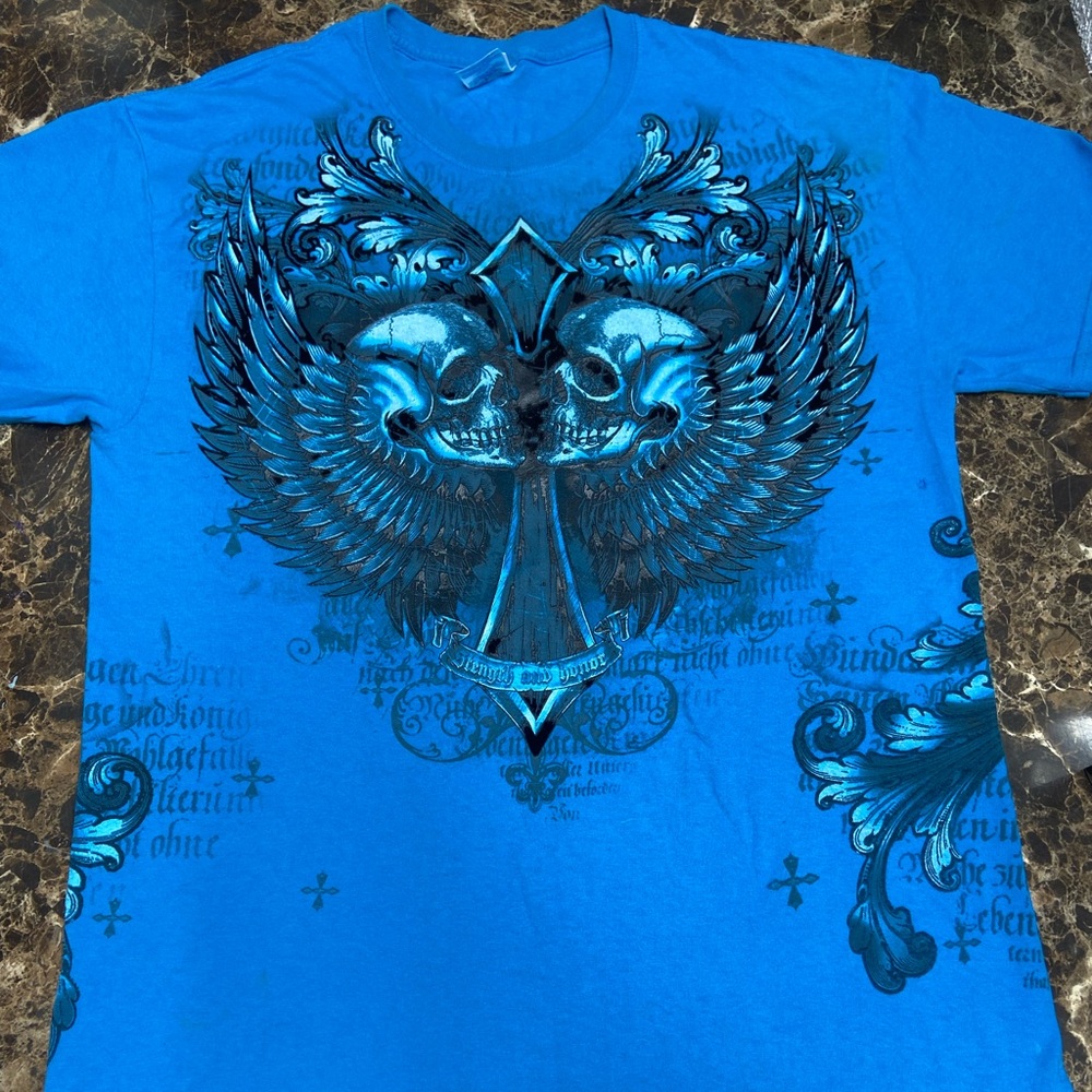 Grunge/y2k/goth/Affliction Style Shirt Size Large